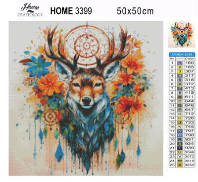 New! Deer Dreamcatcher - Premium Diamond Painting Kit