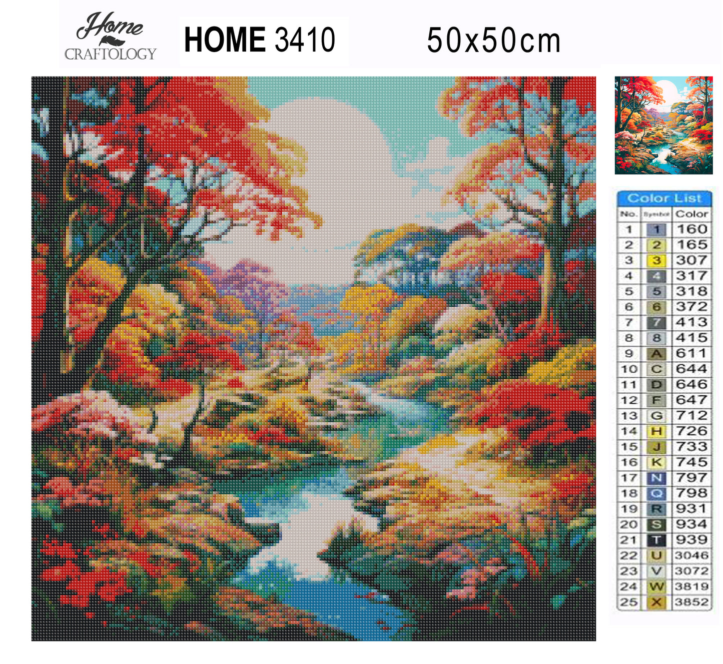 Colorful Autumn Forest - Exclusive Premium Diamond Painting Kit