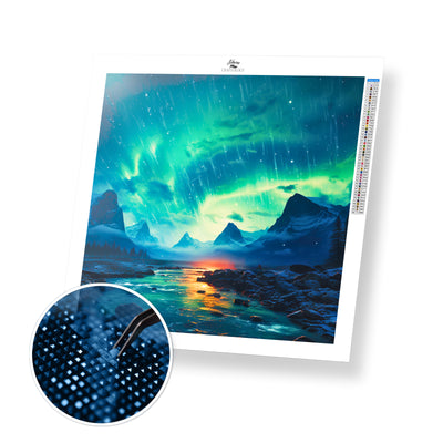 New! Northern Lights and Stars - Premium Diamond Painting Kit