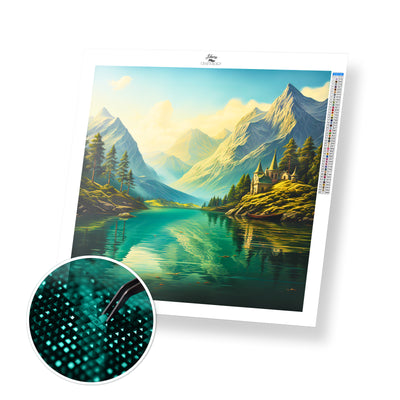 New! Lake and Mountains - Premium Diamond Painting Kit