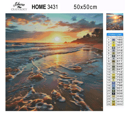 Sunset by the Shore - Exclusive Premium Diamond Painting Kit