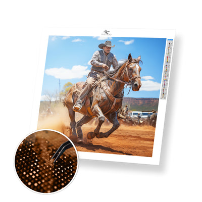 New! Cowboy in Rodeo - Premium Diamond Painting Kit