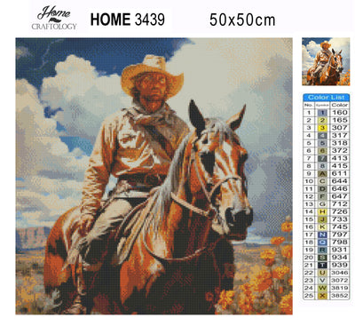 New! Cowboy Portrait - Premium Diamond Painting Kit