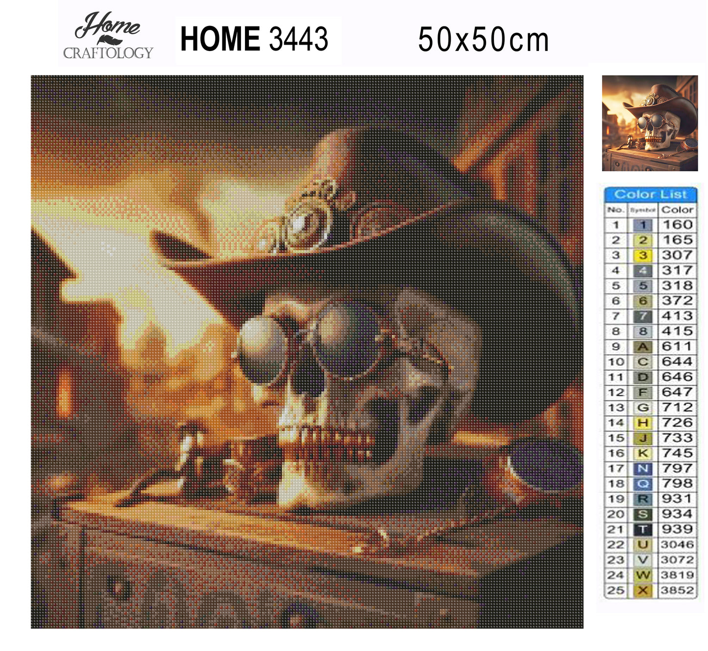 Skull Cowboy - Exclusive Premium Diamond Painting Kit