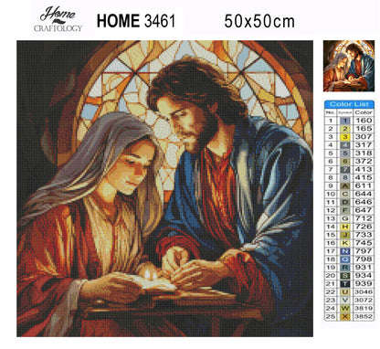 Mary and Joseph - Exclusive Premium Diamond Painting Kit