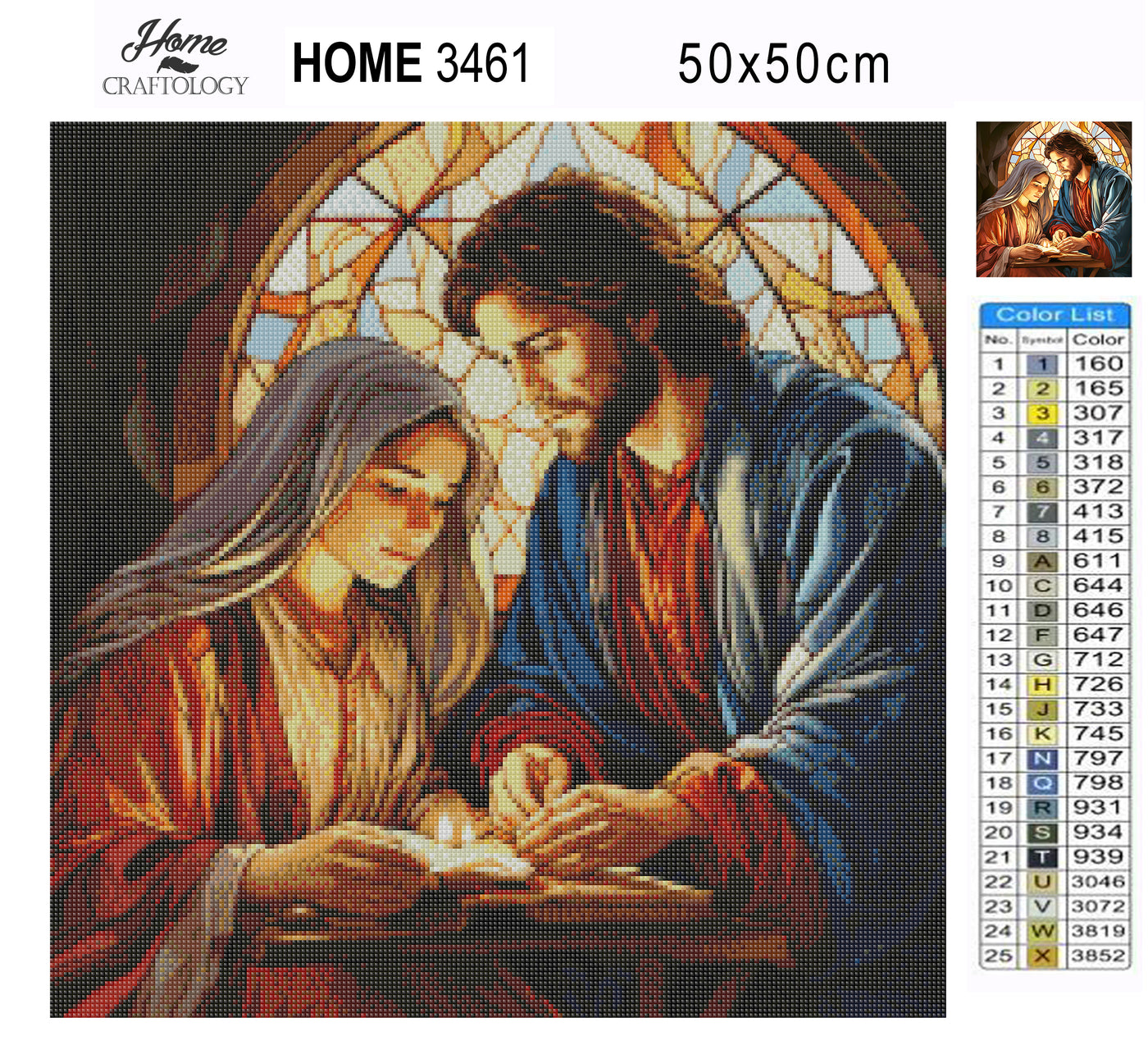 New! Mary and Joseph - Premium Diamond Painting Kit
