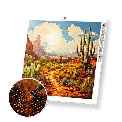 New! Cacti in the Desert - Premium Diamond Painting Kit