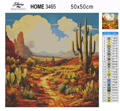 Cacti in the Desert - Exclusive Premium Diamond Painting Kit