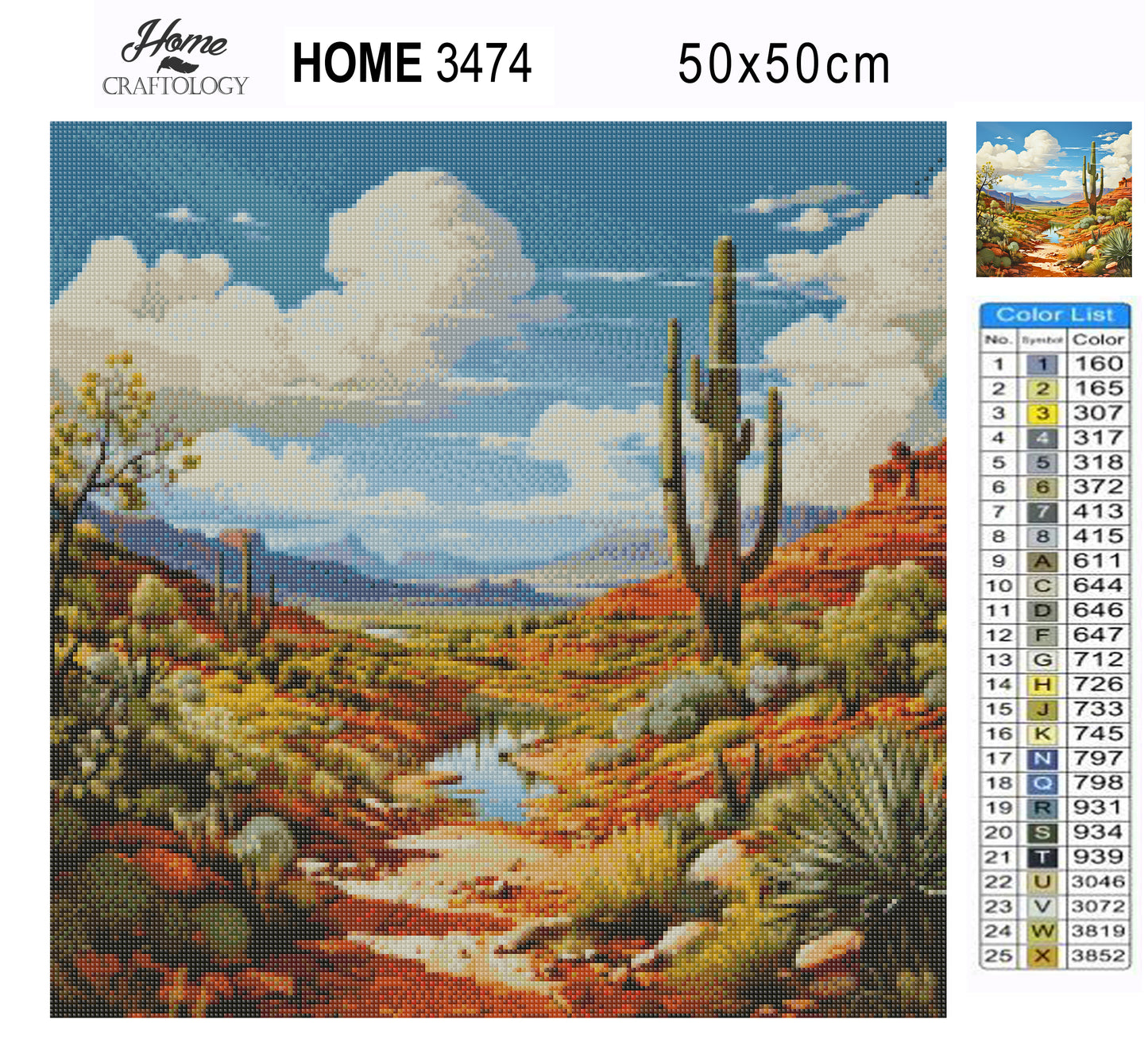 Small Desert Stream - Exclusive Premium Diamond Painting Kit