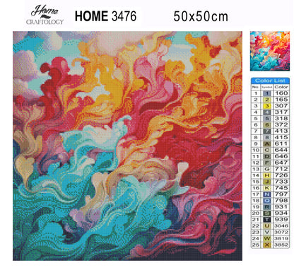 Clouds Abstract - Exclusive Premium Diamond Painting Kit