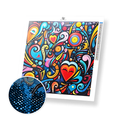 New! Cute Abstract Images - Premium Diamond Painting Kit