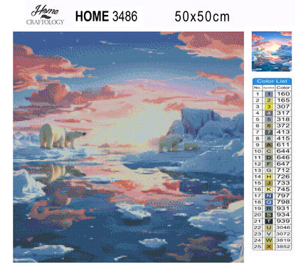 Chilling Polar Bears - Exclusive Premium Diamond Painting Kit