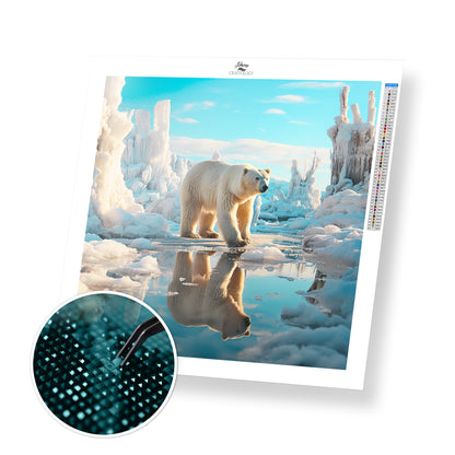 Polar Bear Reflection - Exclusive Premium Diamond Painting Kit