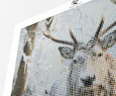 New! Reindeer in Snow - Premium Diamond Painting Kit