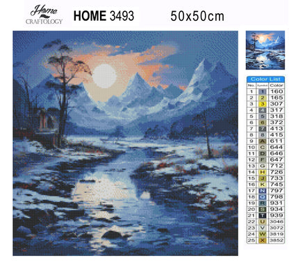 Snowy Mountains - Exclusive Premium Diamond Painting Kit