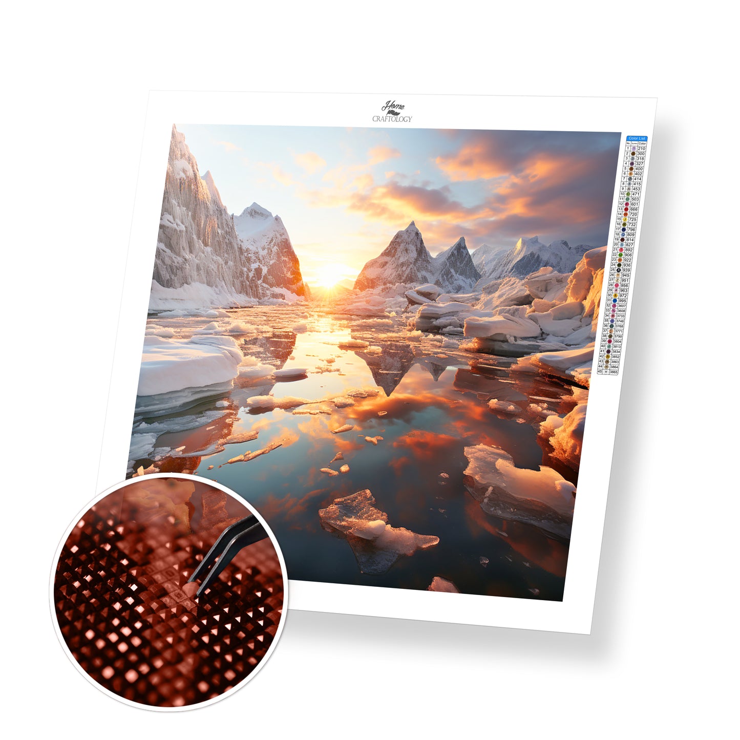 Sunset in the North Pole - Exclusive Premium Diamond Painting Kit