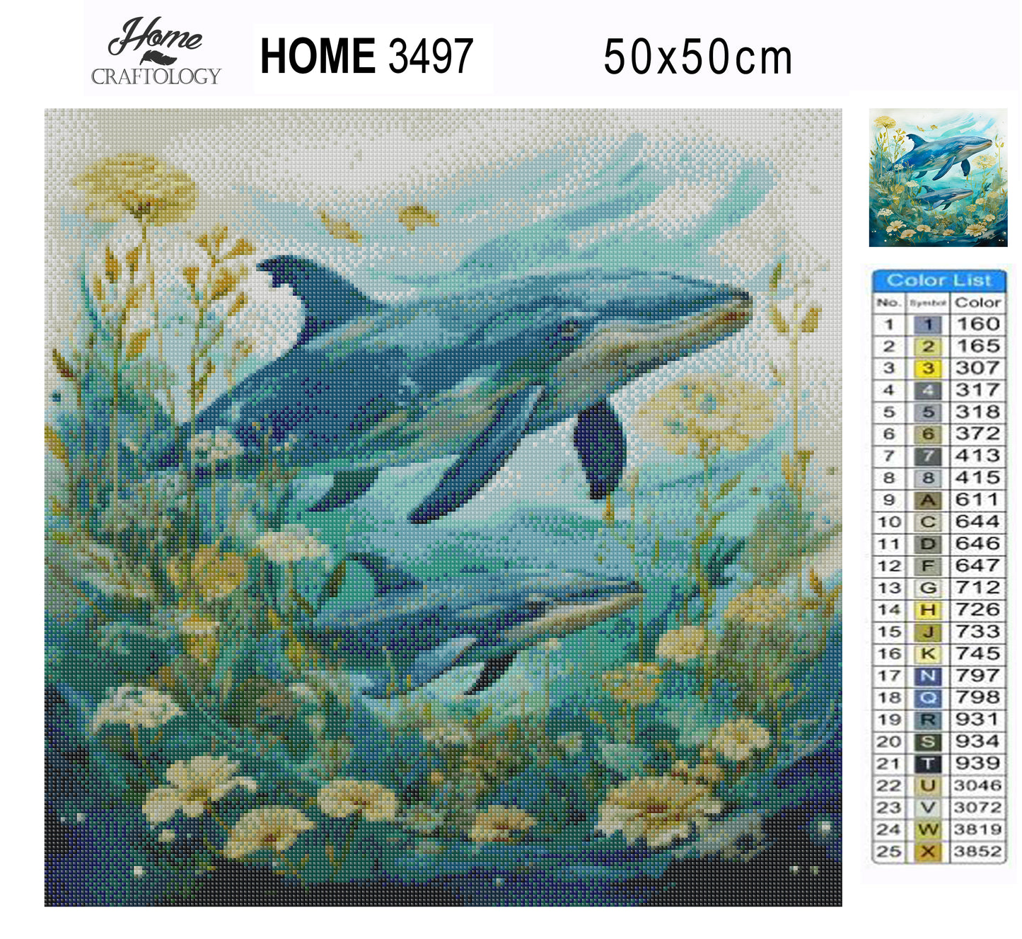 Blue Whales - Exclusive Premium Diamond Painting Kit