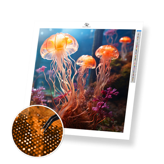 Jellyfish in the Ocean - Exclusive Premium Diamond Painting Kit