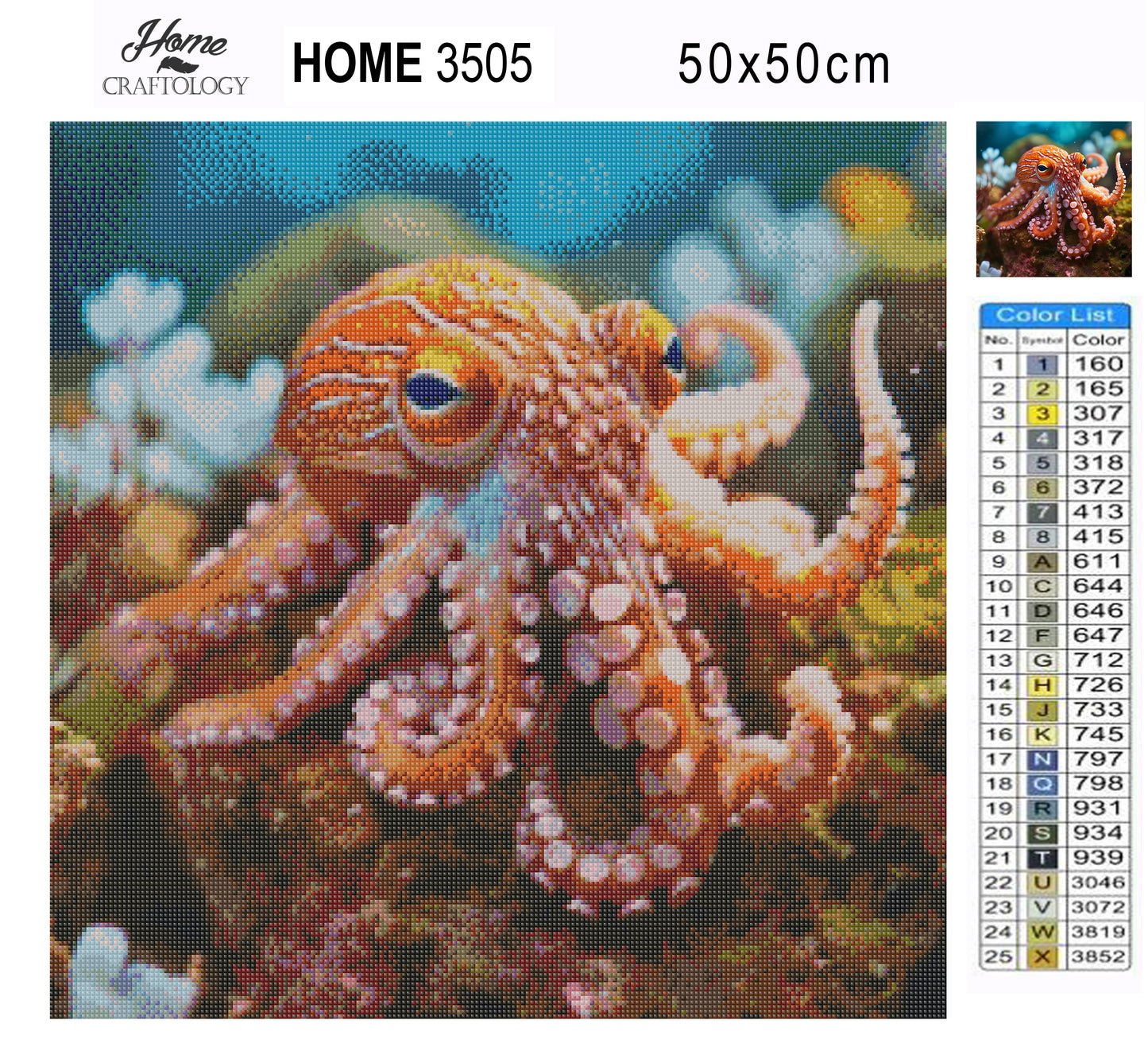 Octopus - Exclusive Premium Diamond Painting Kit