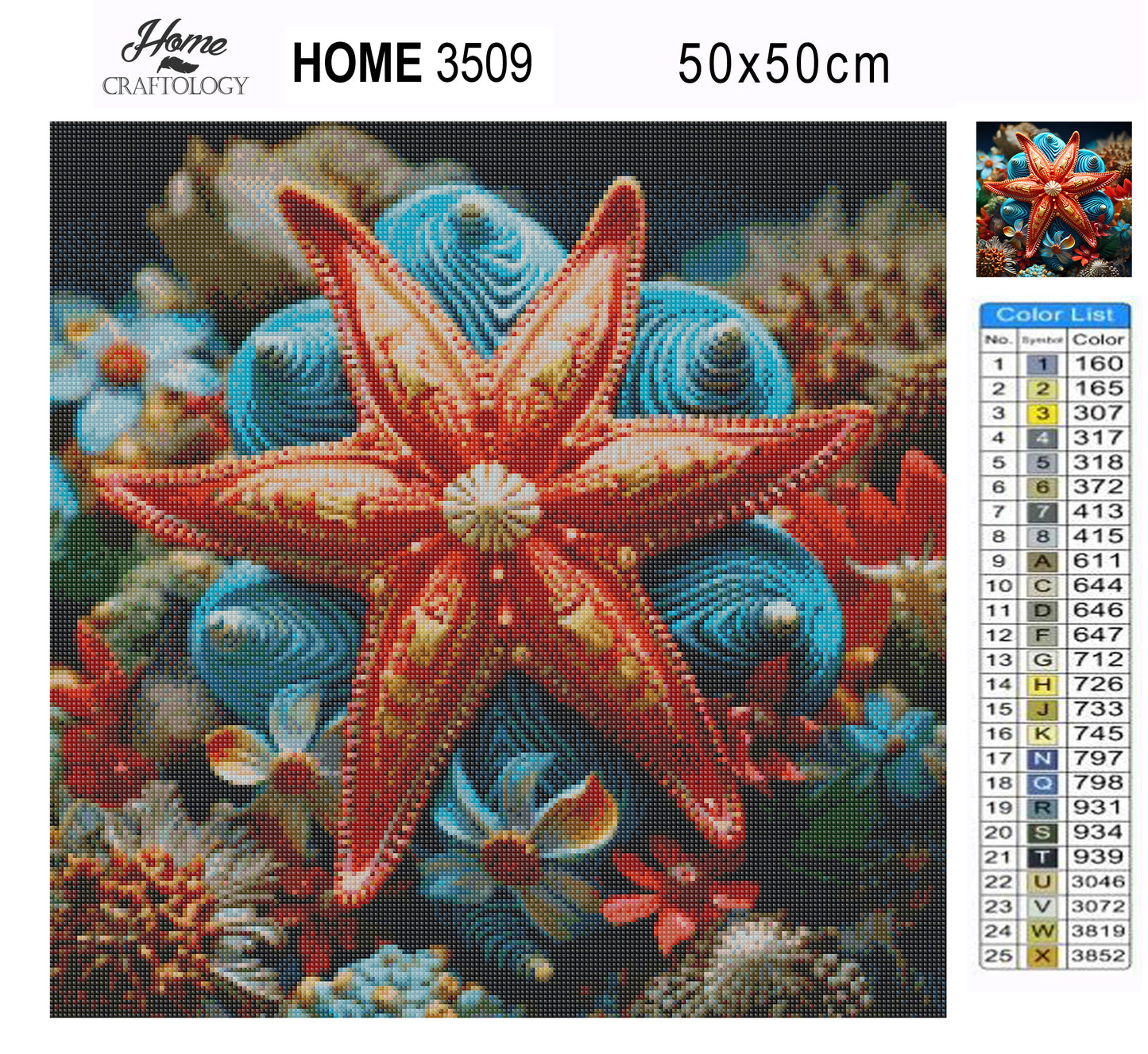 Starfish - Exclusive Premium Diamond Painting Kit