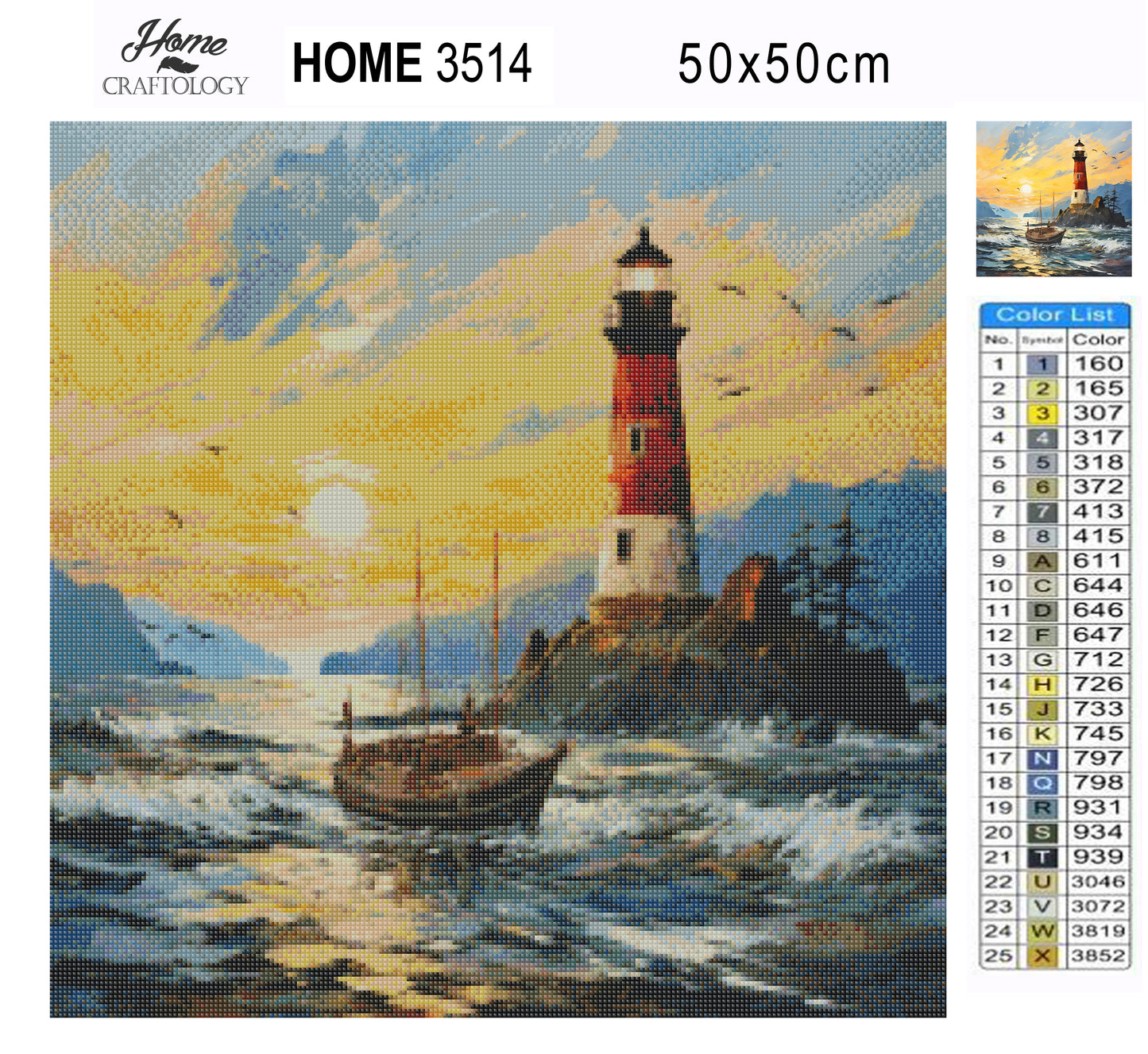 Lighthouse Painting - Exclusive Premium Diamond Painting Kit