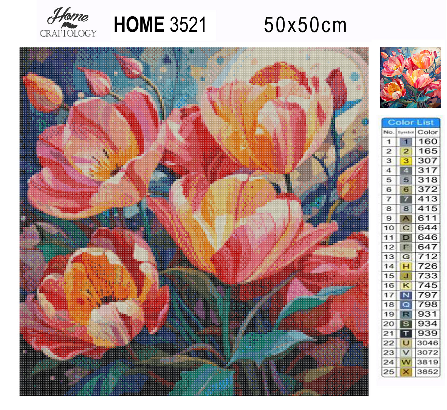 Beautiful Tulips - Exclusive Premium Diamond Painting Kit