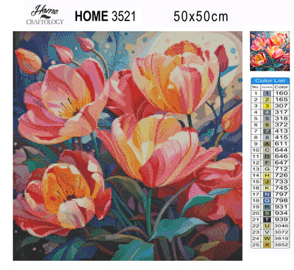 Beautiful Tulips - Exclusive Premium Diamond Painting Kit