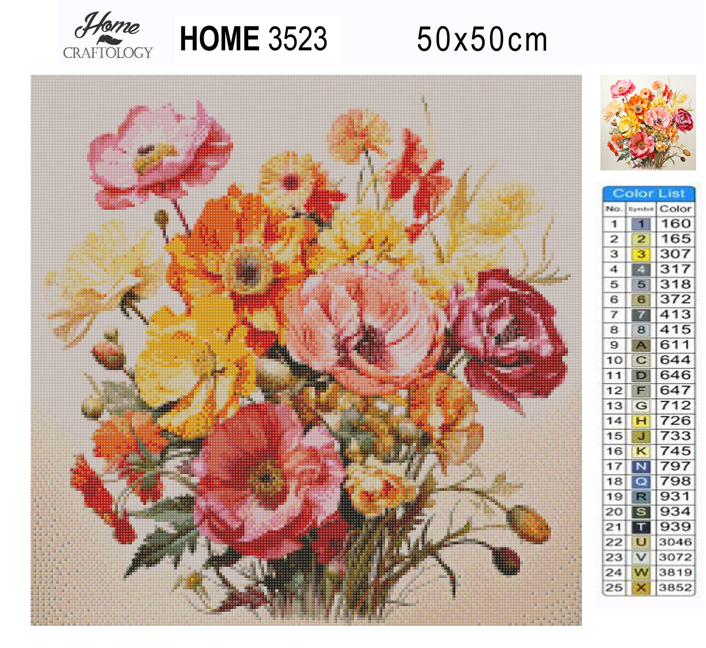 Bouquet of Flowers - Exclusive Premium Diamond Painting Kit