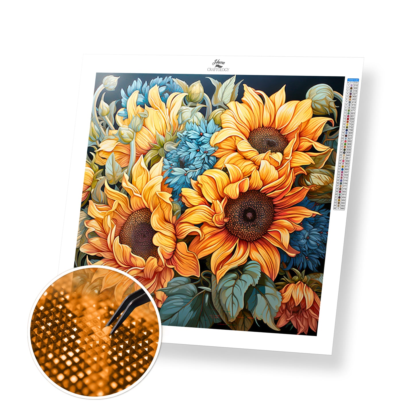 New! Sunflower Bouquet - Exclusive Premium Diamond Painting Kit