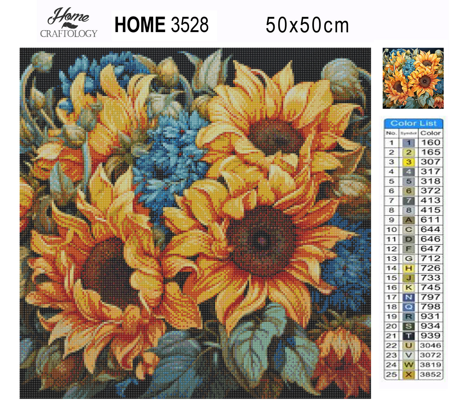 Sunflower Bouquet - Exclusive Premium Diamond Painting Kit