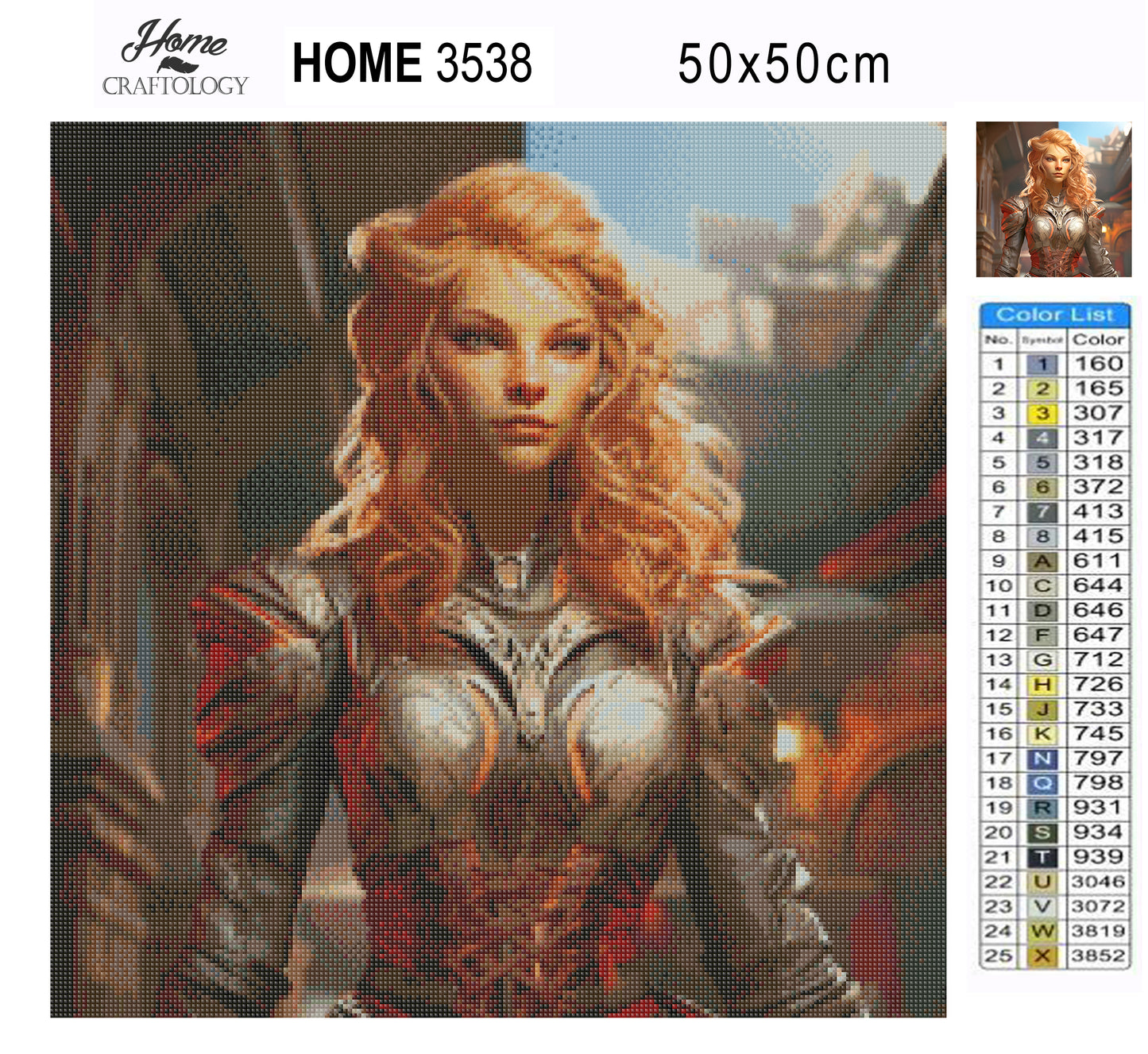 New! Red-Haired Warrior - Exclusive Premium Diamond Painting Kit