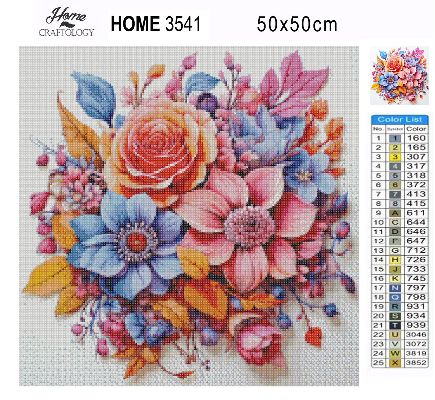 New! A Bunch of Flowers - Exclusive Premium Diamond Painting Kit