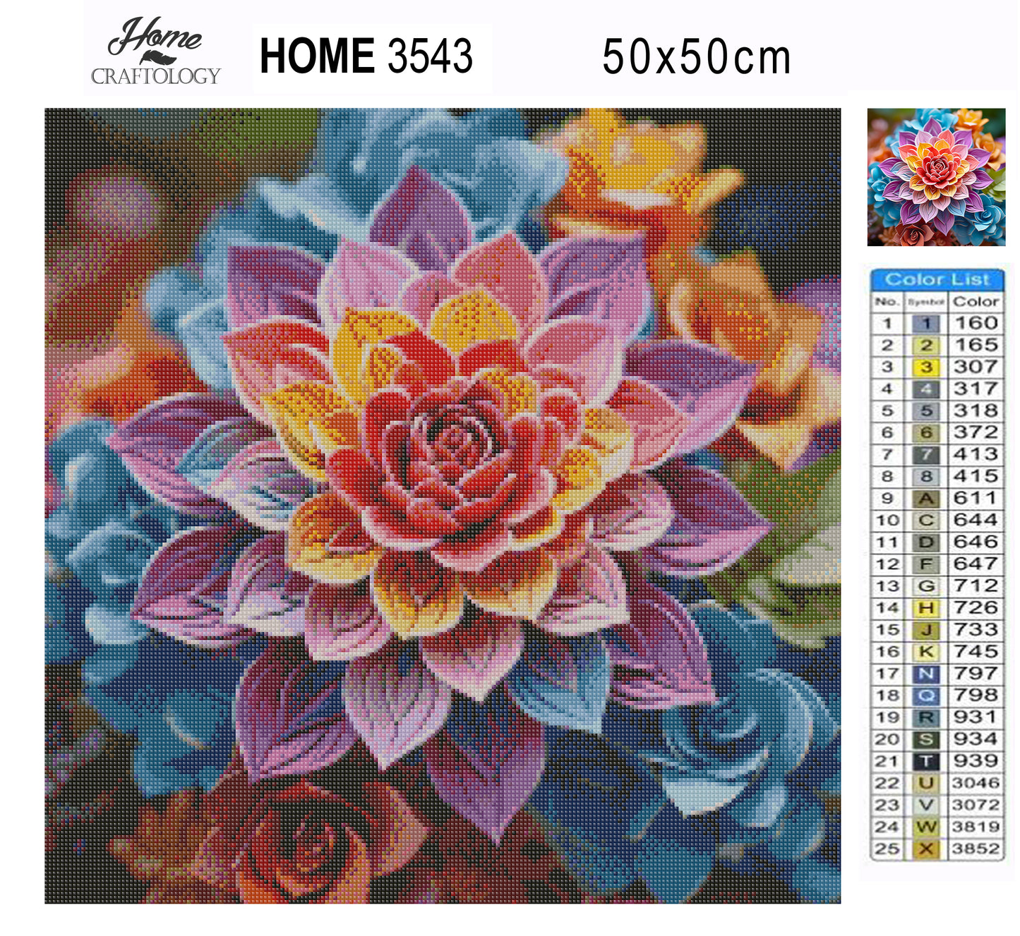 Different Shades of Petals - Exclusive Premium Diamond Painting Kit