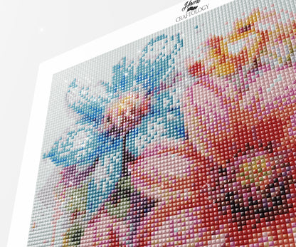 Flowers with Water - Exclusive Premium Diamond Painting Kit