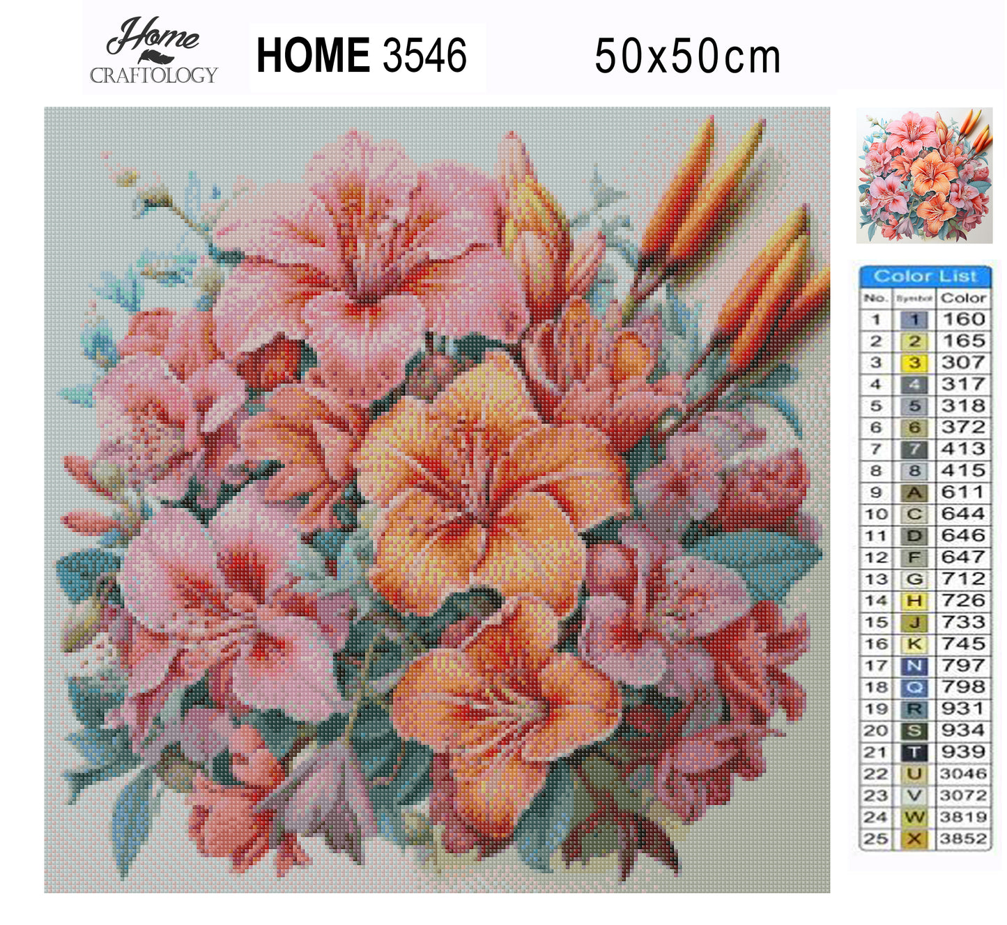 Hibiscus and Leaves - Exclusive Premium Diamond Painting Kit