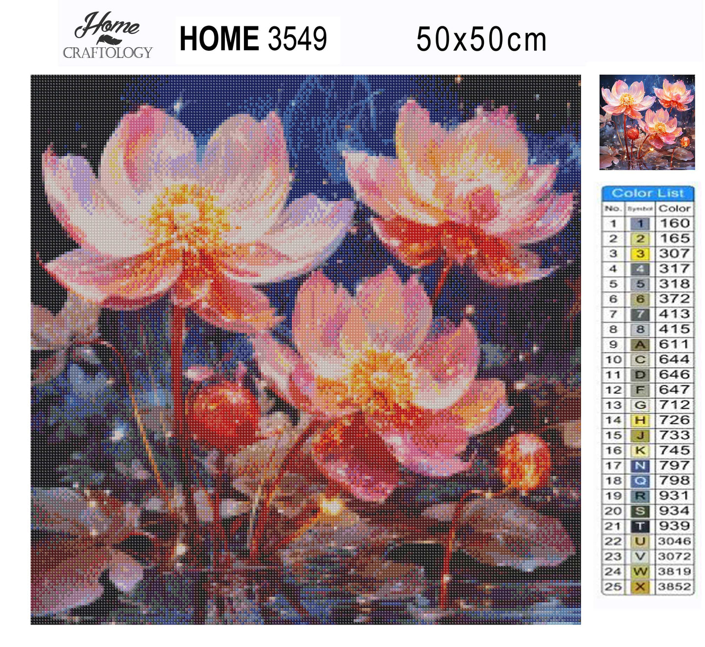 Sparkling Flowers - Exclusive Premium Diamond Painting Kit