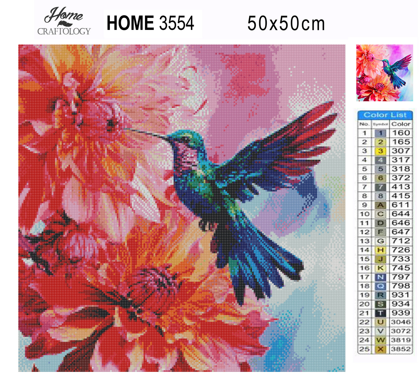 New! Radiant Hummingbird - Exclusive Premium Diamond Painting Kit