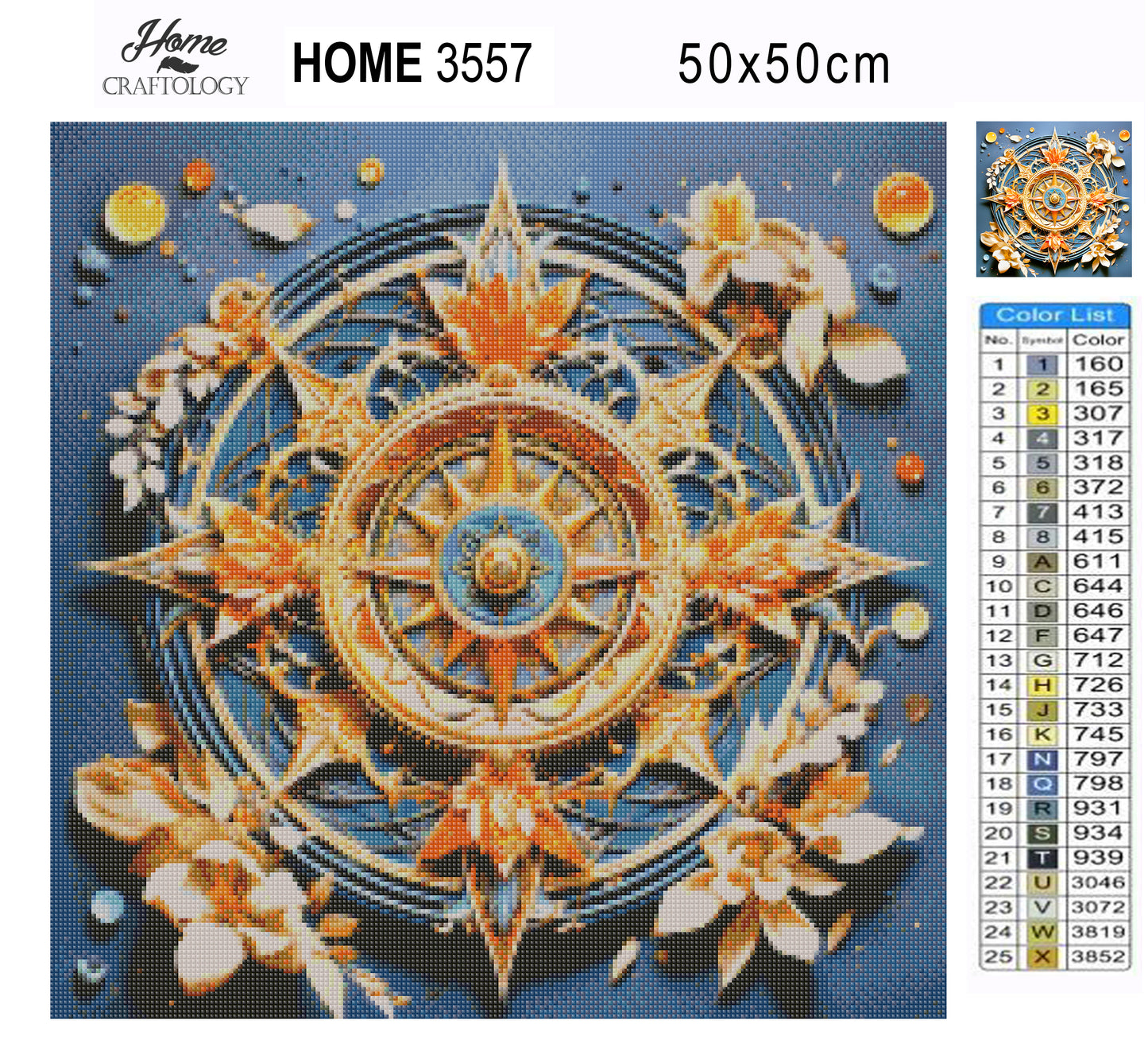 New! Compass Mandala - Exclusive Premium Diamond Painting Kit