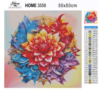 New! Floral Mandala - Exclusive Premium Diamond Painting Kit