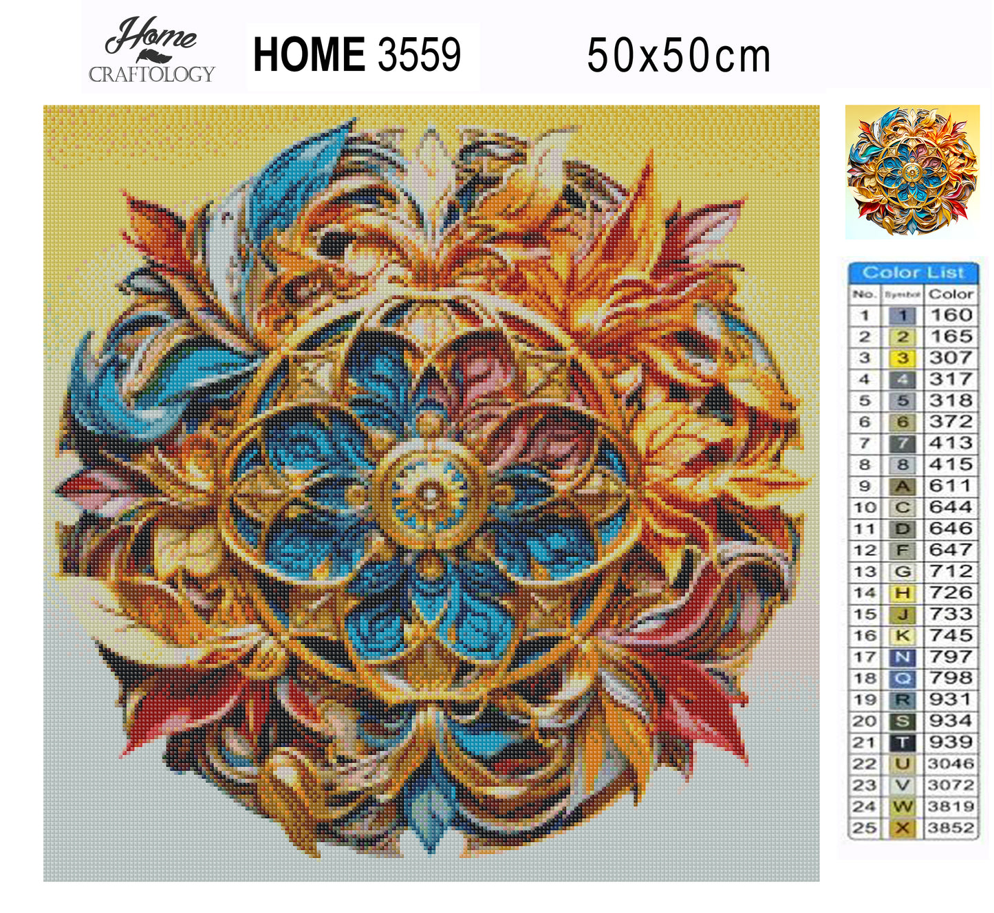 Leaf Mandala - Exclusive Premium Diamond Painting Kit