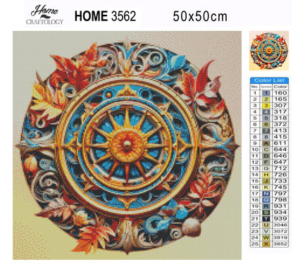 New! Sunburst Mandala - Exclusive Premium Diamond Painting Kit