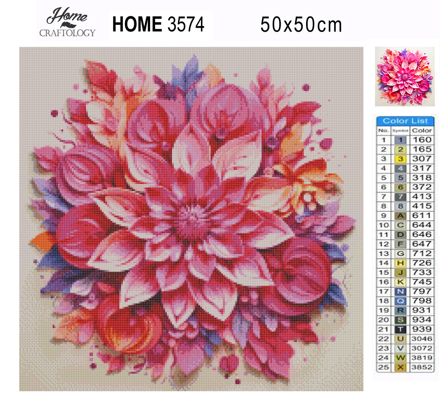 New! Pink Flower Mandala - Exclusive Premium Diamond Painting Kit