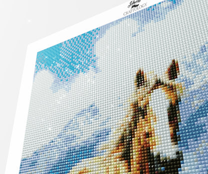 New! Brown and White Horse - Exclusive Premium Diamond Painting Kit