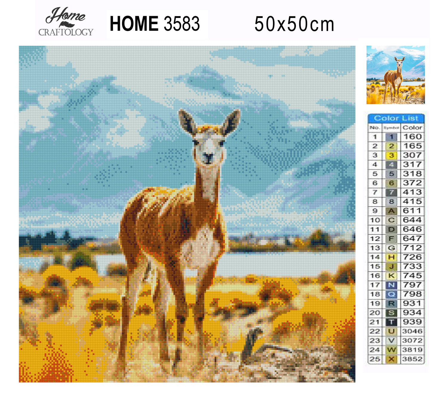 New! Guanaco - Exclusive Premium Diamond Painting Kit