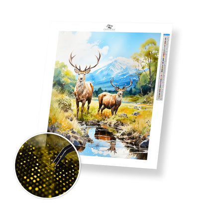 Two Stags - Exclusive Premium Diamond Painting Kit