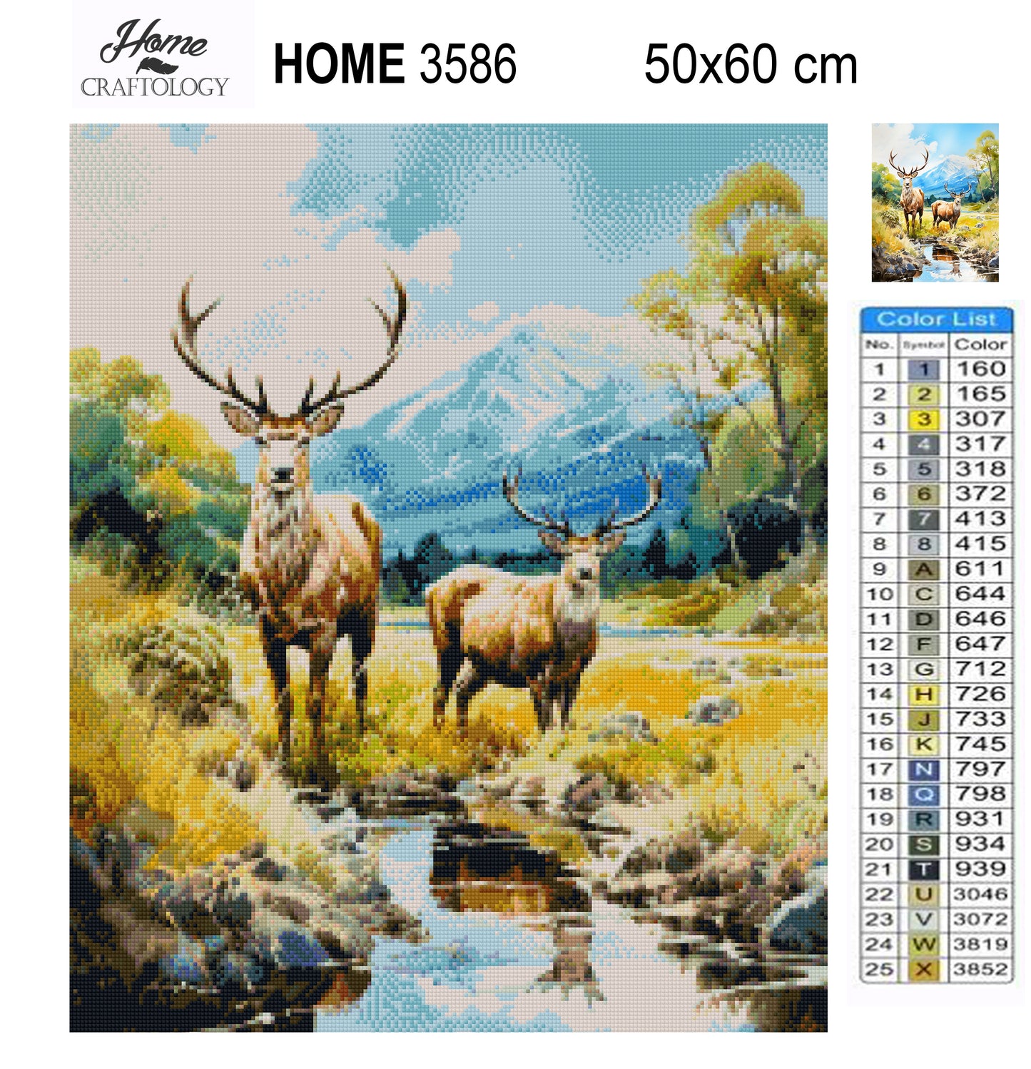 Two Stags - Exclusive Premium Diamond Painting Kit