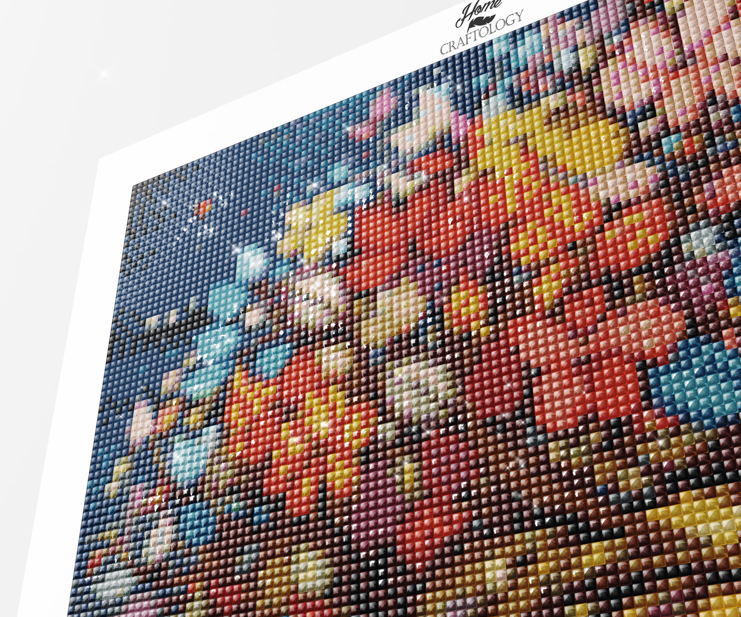 Colorful Leaves and Flowers - Exclusive Premium Diamond Painting Kit