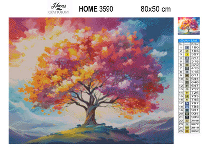 New! Colorful Tree Painting - Exclusive Premium Diamond Painting Kit