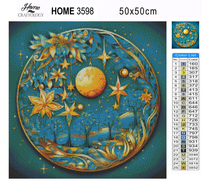 New! Blue and Gold Christmas - Exclusive Premium Diamond Painting Kit