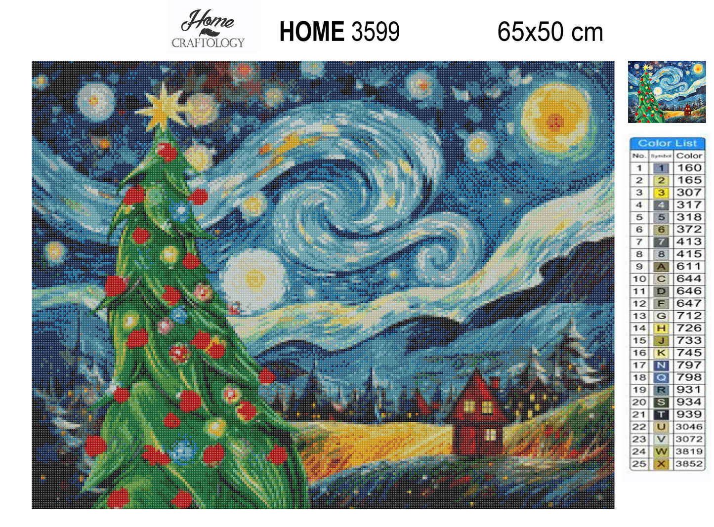 New! Christmas Starry Night - Exclusive Premium Diamond Painting Kit